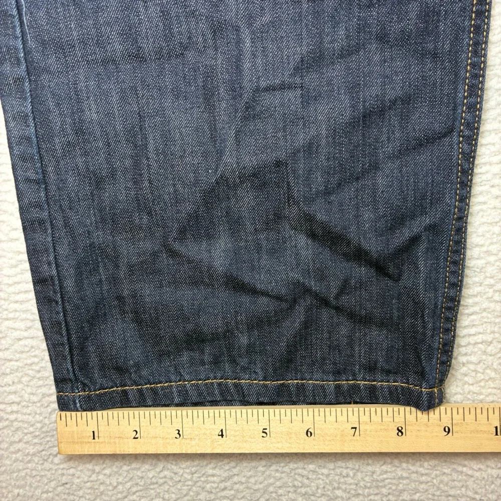 Levis 569 Loose Straight Jeans Men 34x30 Blue Faded Skater Baggy Whiskered